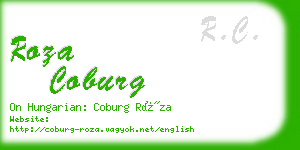 roza coburg business card